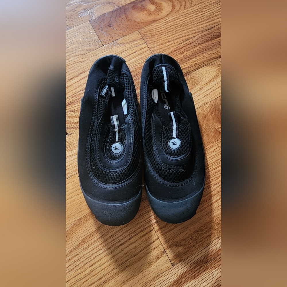 Kids Black Water Shoes - Slip-On Aqua Sneakers